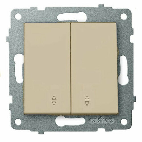 Переключатель 2-клавишный ovivo loft проходной крем 864₽