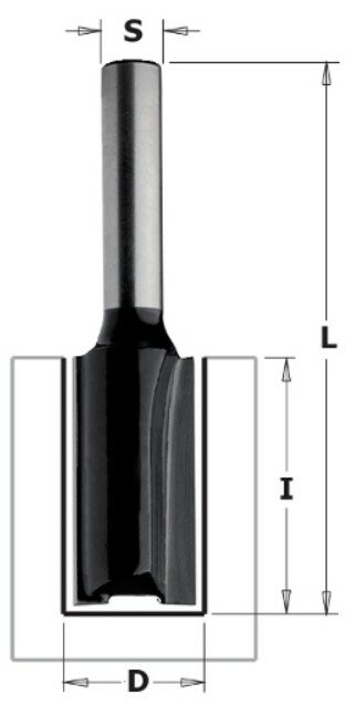 Фреза концевая CMT-contractor пазовая S=8 D=14x25,4x56 Z=2 CMT K911-140