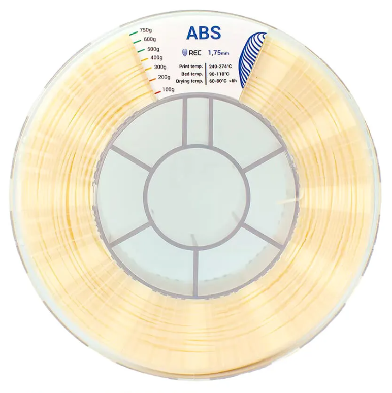 Катушка ABS-пластика REC 1.75мм, 750г, натуральный