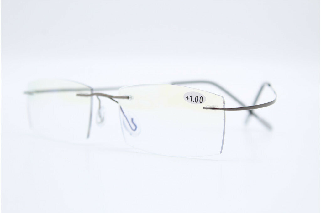 Готовые очки для зрения (титан серые) с покрытием "антиблик"