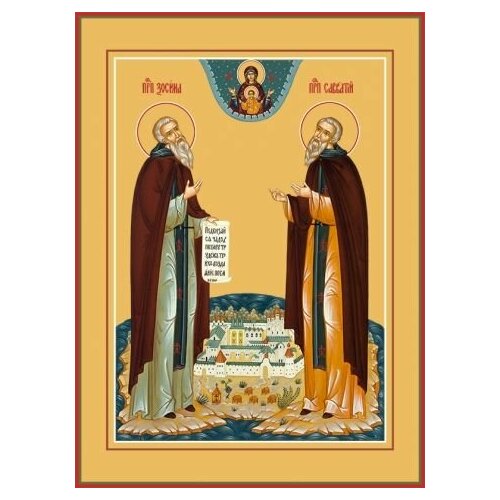 Икона Зосима и Савватий (Савелий) Соловецкие, Преподобные