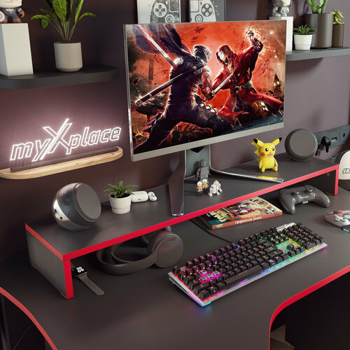 Подставка для монитора Xplace, MAX , Черно-красная черный, красный, черный