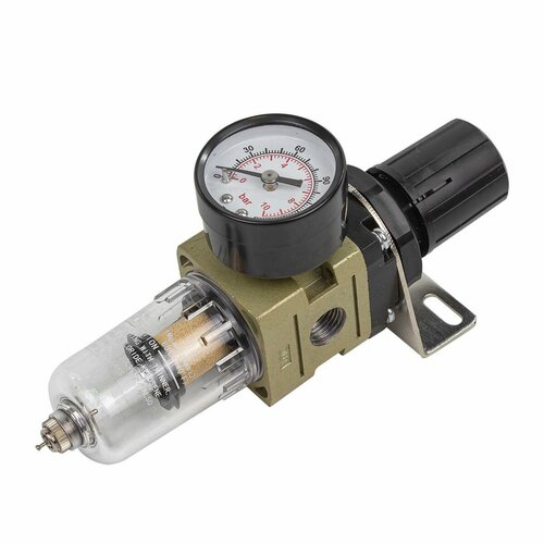 Фильтр-регулятор мини с индикатором давления для пневмосистем 1/4'(10Мк, 550 л/мин, 0-10bar, раб. температура 5-60гр) Partner PA-AW2000-02