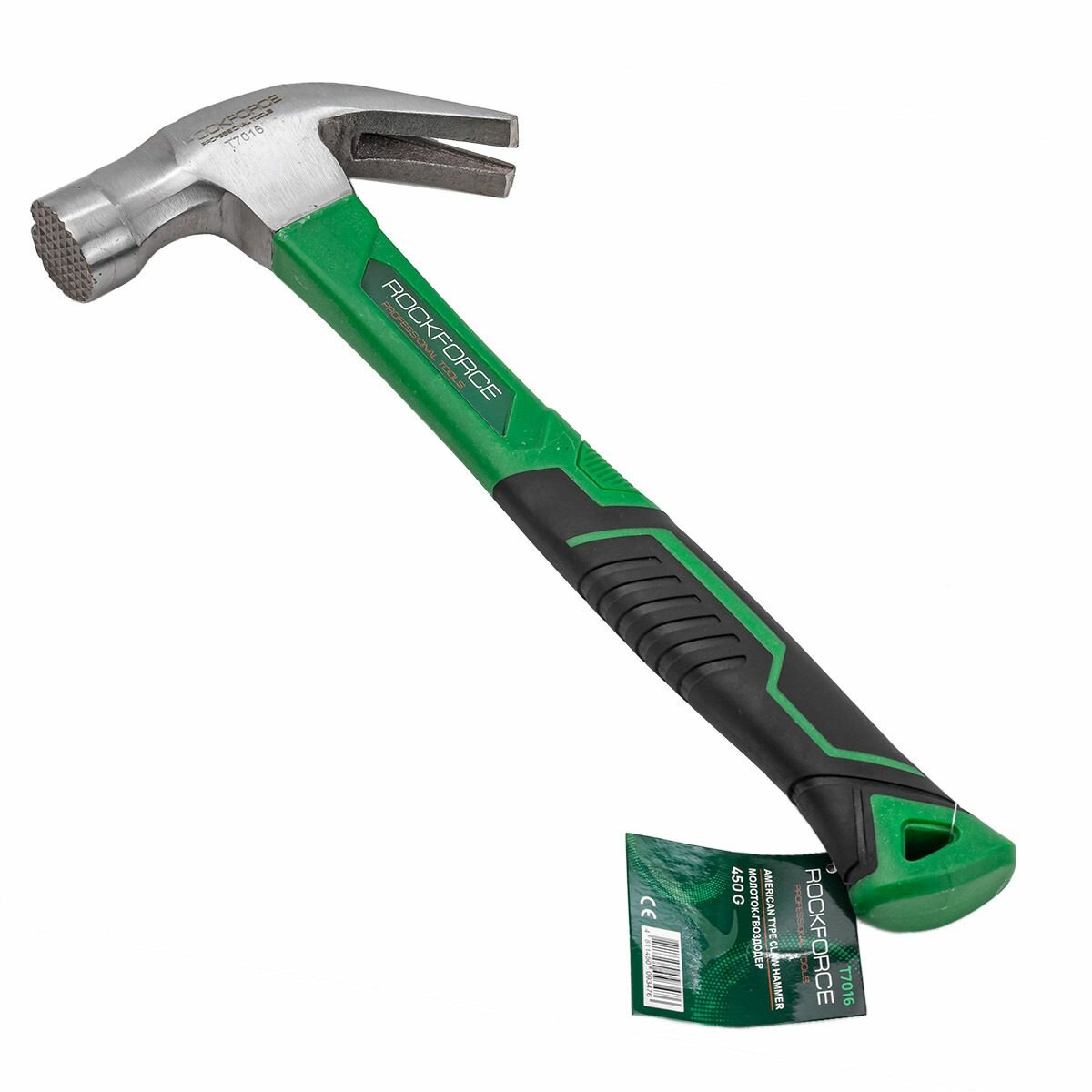 фото Молоток-гвоздодер с магнитным держателем гвоздя 450гр. Rock FORCE RF-T7016