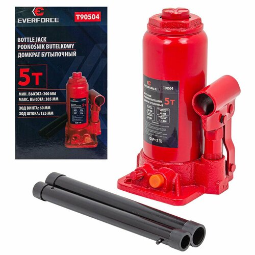 Домкрат бутылочный 5т EVERFORCE EF-T90504
