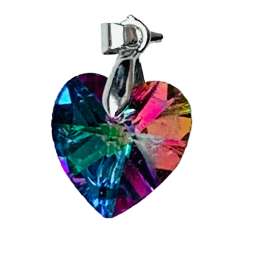 Подвеска, кристаллы Swarovski, зеленый, розовый