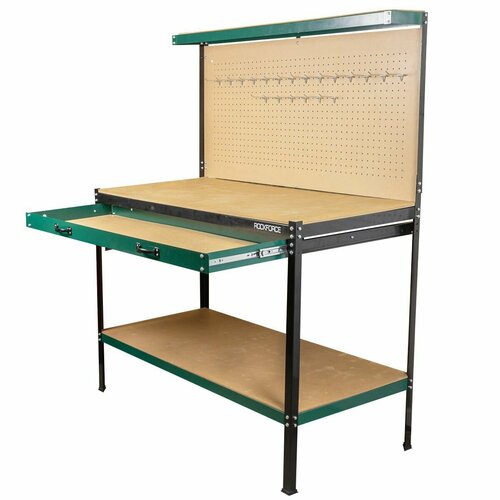 Верстак слесарный 1550х1200х600мм600х1200-столешница нагрузка120кг-столешница80кг-полка20кг-выдвиж полка RockForceRock FORCE RF-01Y0320 12790₽