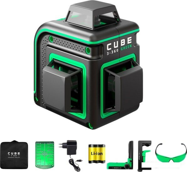 Нивеллир Ada Cube 3-360 GREEN Home Еdition (А00566)