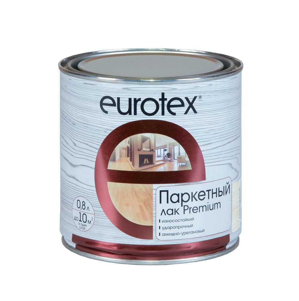 Eurotex Premium / Eвротекс Премиум лак паркетный алкидно-уретановый глянцевый 08л