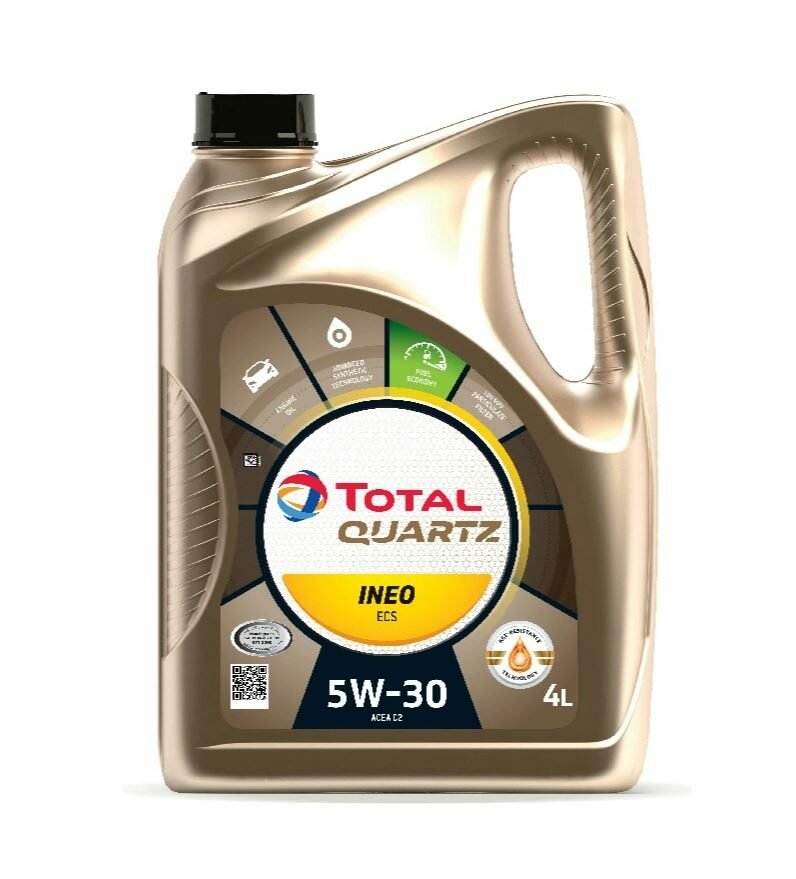 Синтетическое моторное масло TOTAL Quartz INEO ECS 5W30, 4 л, 1 шт.