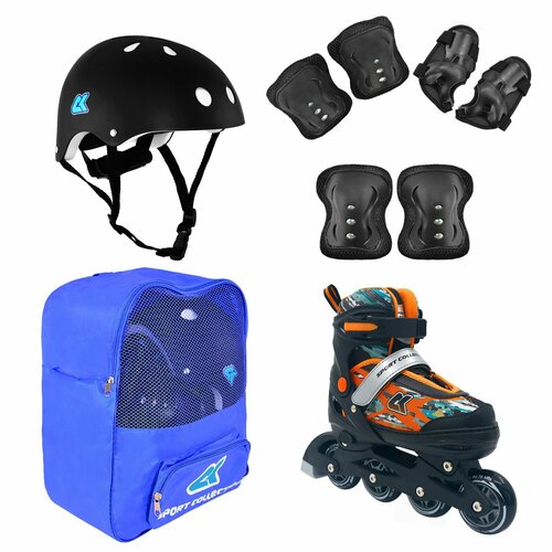 фото Роликовые коньки, шлем, защита set fantom orange m sport collection