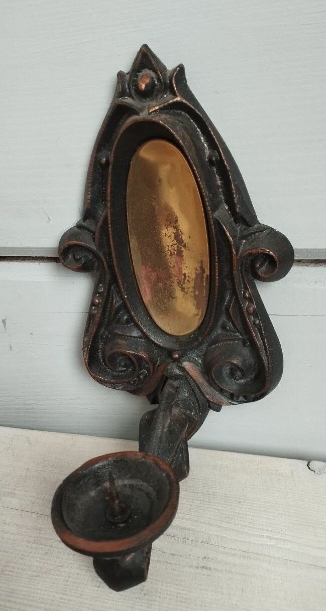 фото Подсвечник настенный на одну свечу винтаж СССР