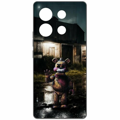 Чехол-накладка Krutoff Soft Case фнаф (FNAF) - Фредди под дождем для INFINIX Zero 30 5G черный чехол накладка krutoff soft case фнаф fnaf фредди под дождем для infinix hot 11 play черный