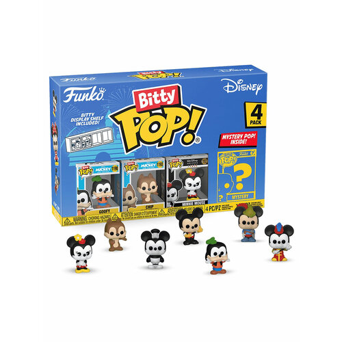 фигурка funko pop minnie mouse princess minnie 1938 Фигурка Funko Bitty POP! Disney S4 Goofy+Chip+Minnie Mouse+Mystery (1 of 4) 4PK 71322