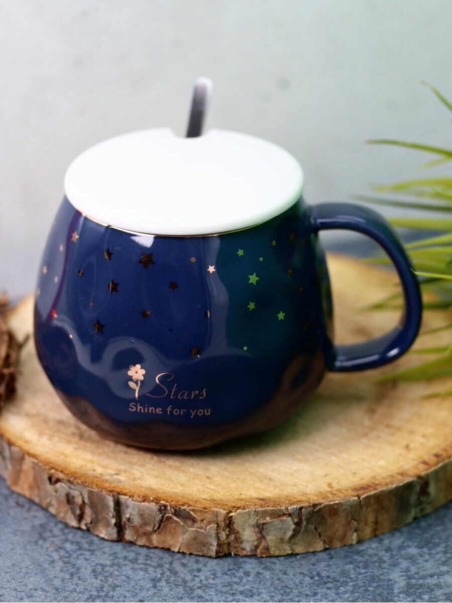 фото Кружка для чая кофе керамическая Stars. Shine for you green 310 мл