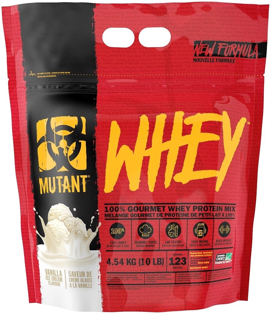 Mutant Whey 4540 гр 10lb (Mutant) Ванильное мороженое