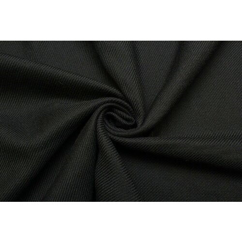 Ткань пальтово-костюмная Armani двух лицевая чёрная (шерсть на шёлковой основе), ш148см, 0,5 м