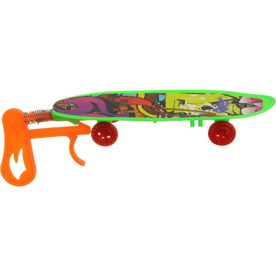 Игрушка мини скейт на взводе, пластмассовый