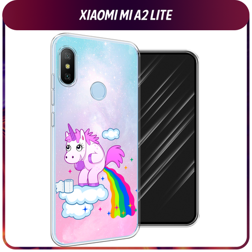 Силиконовый чехол на Xiaomi Redmi 6 Pro/6 Plus/Mi A2 Lite / Сяоми Редми 6 Про/6 Плюс/Ми A2 Лайт Единорог какает силиконовый чехол на xiaomi redmi 6 pro 6 plus mi a2 lite сяоми редми 6 про 6 плюс ми a2 лайт большой китайский дракон прозрачный