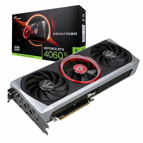Видеокарта Colorful RTX4060Ti Advanced OC 16GB-V 128-bit GDDR6 DPx3 HDMI 3FAN RTL 7148900₽