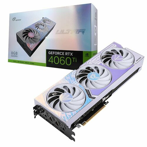 Видеокарта Colorful RTX4060Ti Ultra W OC 8GB-V 128-bit GDDR6 DPx3 HDMI 3FAN RTL 66151₽