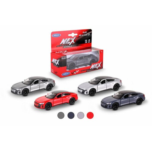 Машинка Welly 1:38 AUDI E-TRON GT цвета в асс. 43809W welly 1 36 audi q3 alloy car model pull back vehicle collect gifts non remote control type transport toy