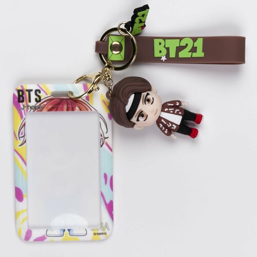 Держатель для бейджа, пропуска, карты + Брелок BTS, BT21