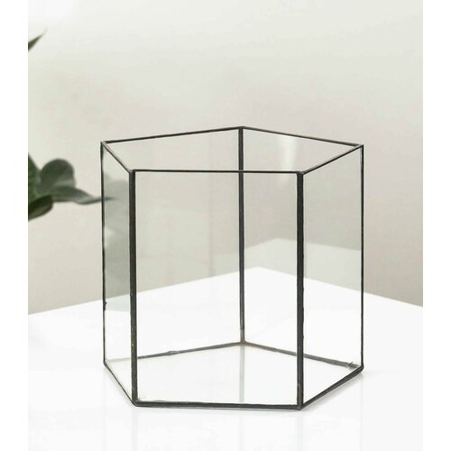 Кашпо Пятиугольник 15см горшок из стекла для цветов 1920₽