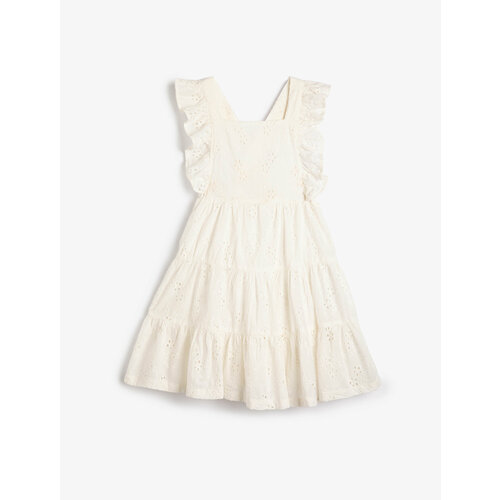 фото Платье koton, размер 5-6 лет, бежевый