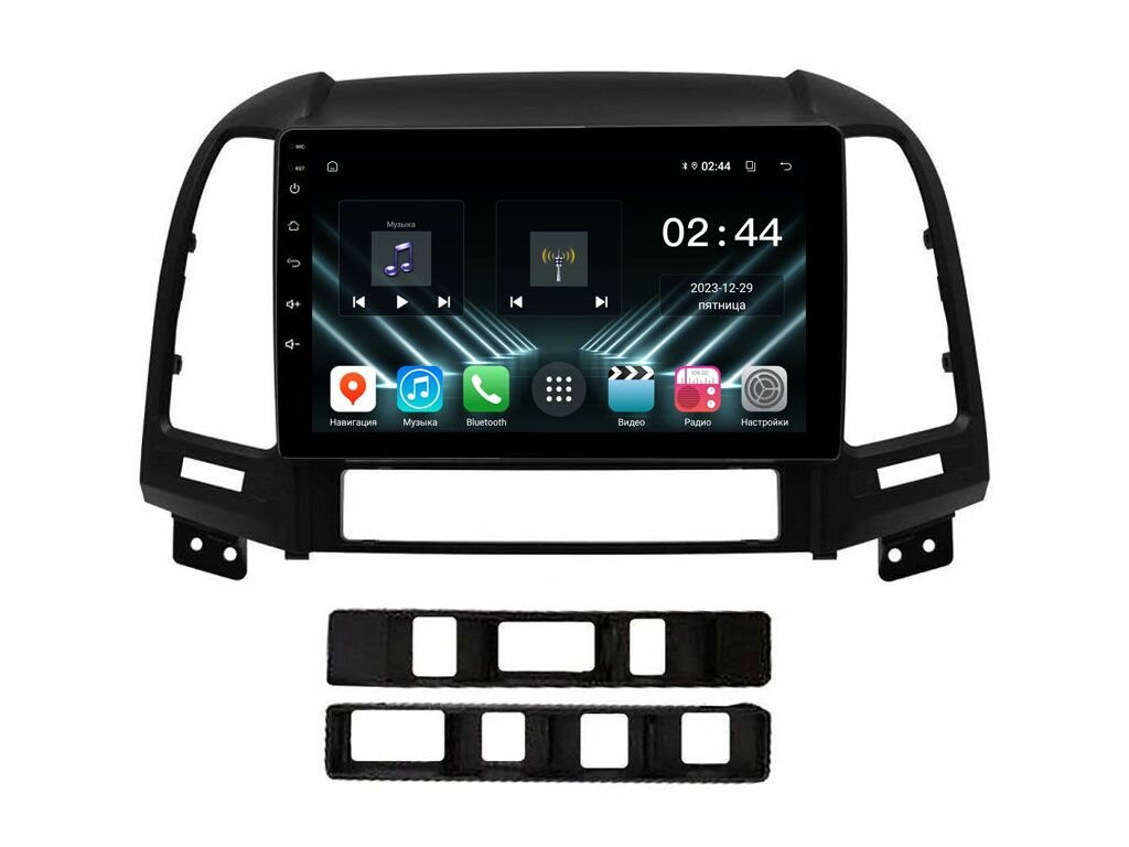 Штатная магнитола Hyundai Santa Fe 2 2005-2012 UNISON 09A1 2Gb/32Gb IPS BT Wi-Fi CarPlay (008-09A1)