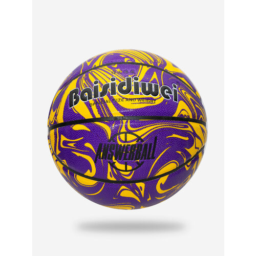 фото Мяч баскетбольный №7 для игры в зале и на улице фиолетовый tender
