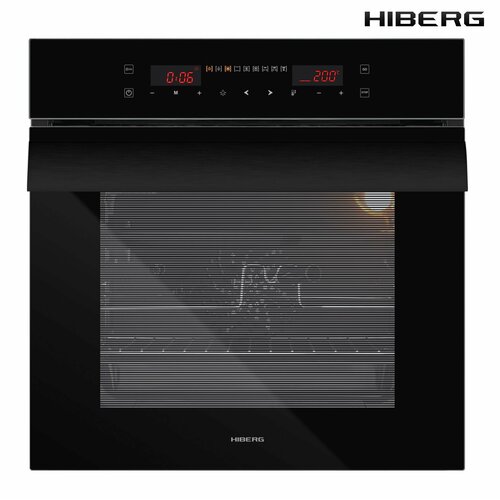 Электрический духовой шкаф 59556595 HIBERG VM 6192 B с доводчиком двери Черное стекло 6880000₽