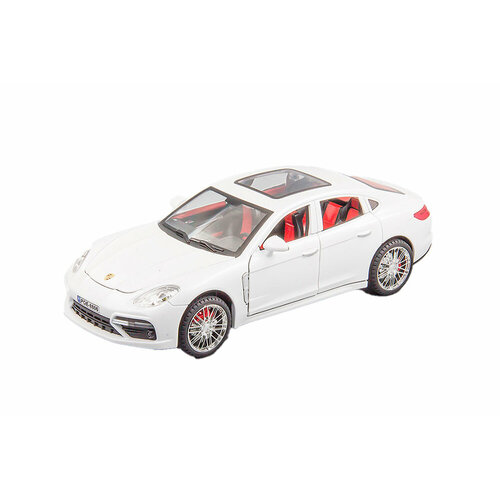 Porsche panamera turbo s 2024 white / порше панамера турбо белый (длина 28 см) светятся фары + звук (без упаковки - только модель)