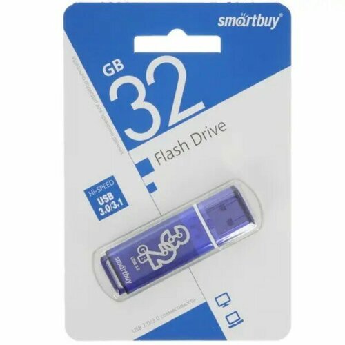 Память Flash USB 32 Gb Smart Buy Glossy series Dark Blue USB 3.0