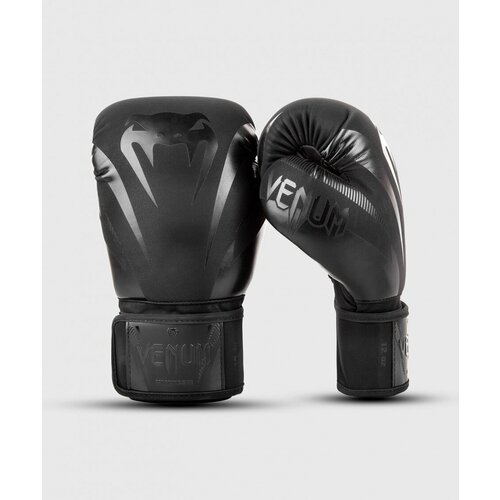 Боксерские перчатки тренировочные Venum Impact - Black/Black (12 oz)