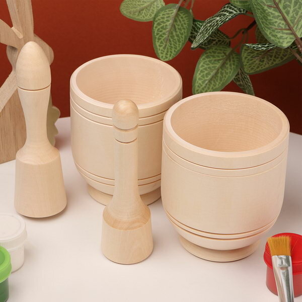 фото Заготовка для творчества Ступка с пестиком, 10 x 9 см