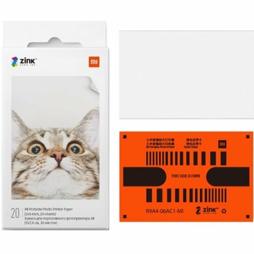 Бумага для фотопринтера Xiaomi Mi Portable Photo Printer Paper (2x3-inch, 20-sheets) ]morandi 57 87cm double sided solid color photo background paper product cosmetics shooting props photo wallpape