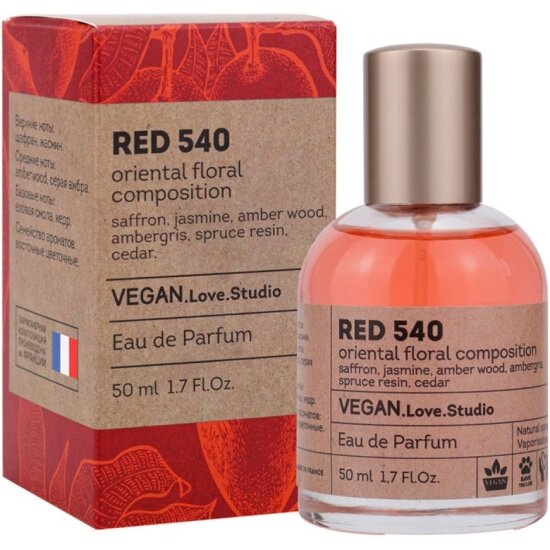 Женская парфюмерная вода Delta Parfum DELTA VEGAN LOVE STUDIO Red 540, 50 мл