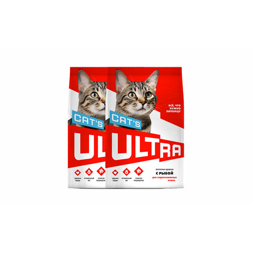 ULTRA Полнорационный сухой корм для стерилизованных кошек с рыбой 15 кг х 2 шт 911₽