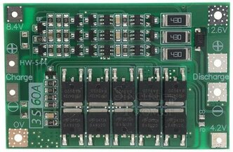 BMS-контроллер 3S/60A для Li-Ion ячеек 3.7V 18650, 26650.