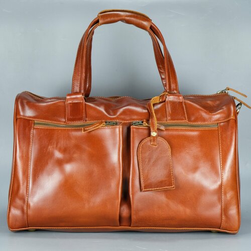 Сумка дорожная Mantica, 35 л, 25х29х49 см, ручная кладь, рыжий