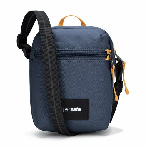 Сумка мессенджер PacSafe 35130651, фактура гладкая, синий сумка pacsafe черный