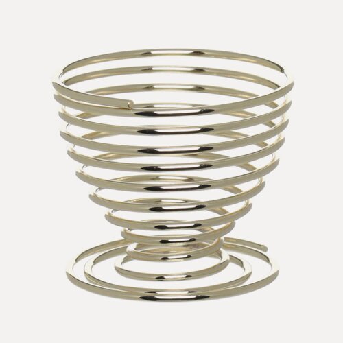 Изображение товара Подставка для яйца, 5 см, сталь, золотистая, Вихрь, Twist gold