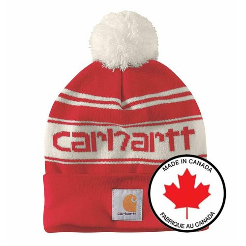 Шапка carhartt, размер one size, белый, красный шапка flylow og pom beanie цвет mars