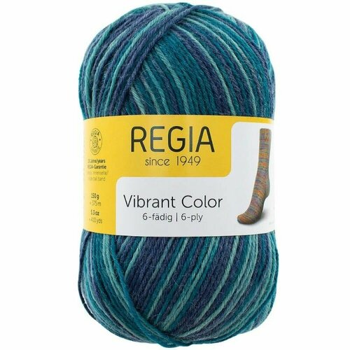 Пряжа носочная Regia Vibrant Color 6-ply, цвет 06229, 1 моток, 150 г.