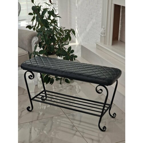 Обувница в прихожую с сидением металлическая узкая 4490₽