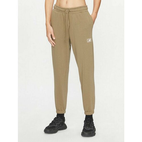 брюки reebok french terry pant карманы размер s черный Брюки спортивные New Balance, размер M [INT], коричневый