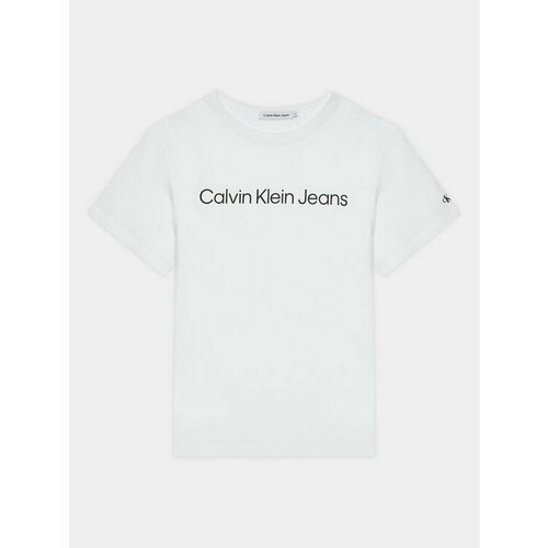 Футболка Calvin Klein Jeans, размер 8Y [METY], белый футболка calvin klein jeans размер 8y [mety] белый