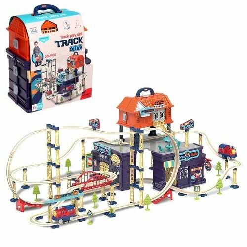 Железная дорога Город в чемодане работает от батареек 4452₽