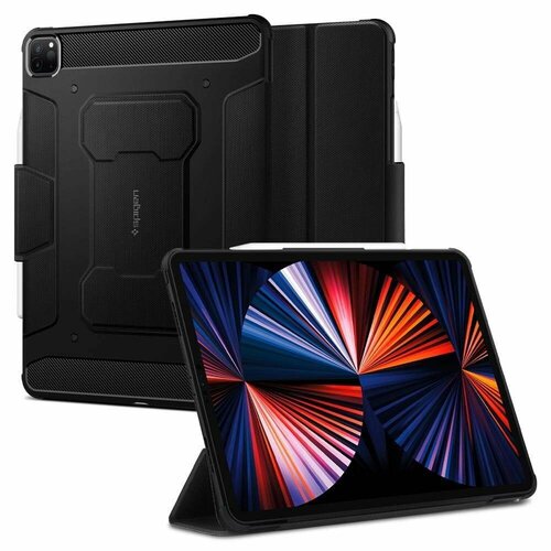 Чехол Spigen Rugged Armor Pro для iPad Pro 12.9 2021, Black [ACS02889] чехол spigen rugged armor 064cs24871 для apple iphone xr black